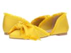 Seychelles Bed Breakfast (yellow Satin) Women's Flat Shoes