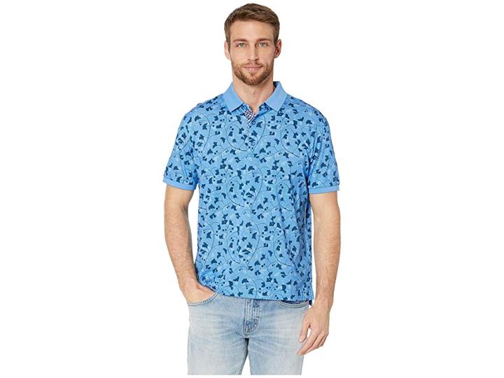 Robert Graham Ginkgo Polo (blue) Men's Clothing