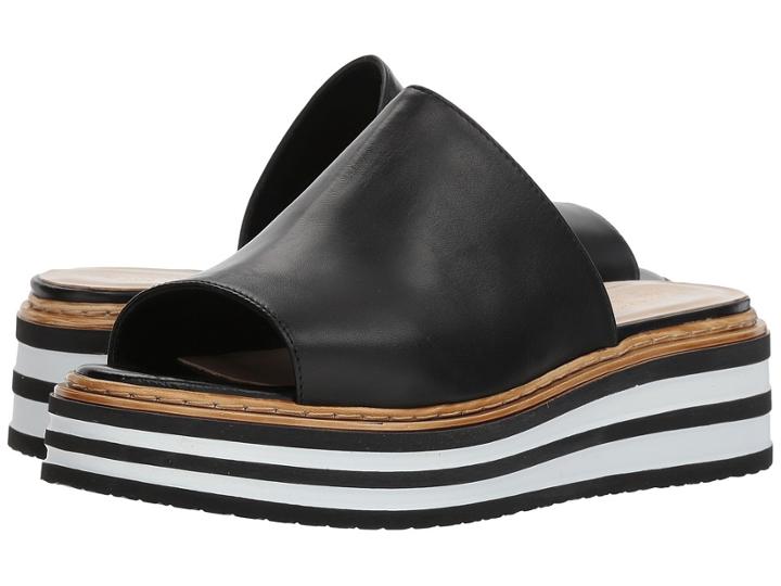 Summit By White Mountain Livvy (black Leather) Women's Slide Shoes