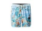 Vissla Kids Surfari Washed 4-way Stretch Boardshorts 17 (big Kids) (teal) Boy's Swimwear