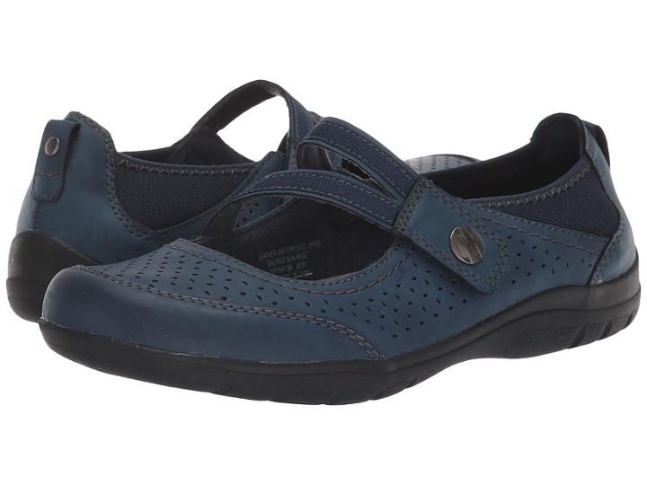 Earth Origins Tiffany (navy Blue Vintage Leather) Women's Flat Shoes