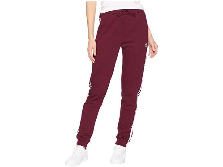 Adidas Originals Regular Cuffed Track Pants (maroon) Women's Casual Pants