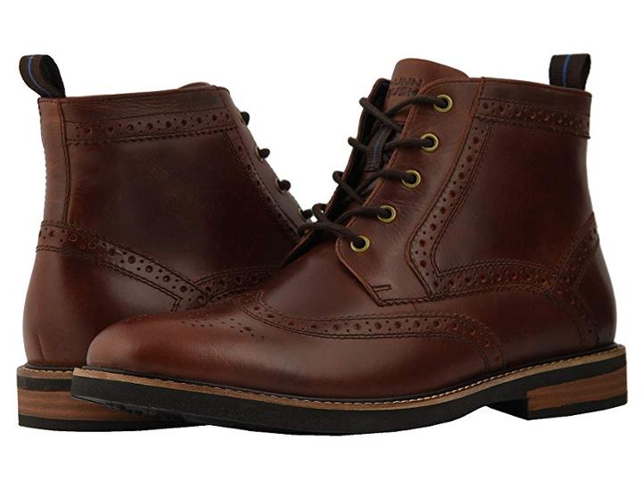 Nunn Bush Odell Wingtip Boot With Kore Walking Comfort Technology (rust) Men's Lace-up Boots