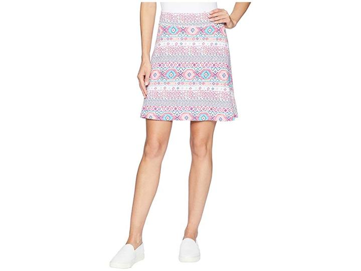 Fresh Produce Stamped Geo Marina Skirt (white) Women's Skirt