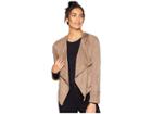 Jack By Bb Dakota Big City Nights Faux Suede Drape Front Jacket (walnut) Women's Coat