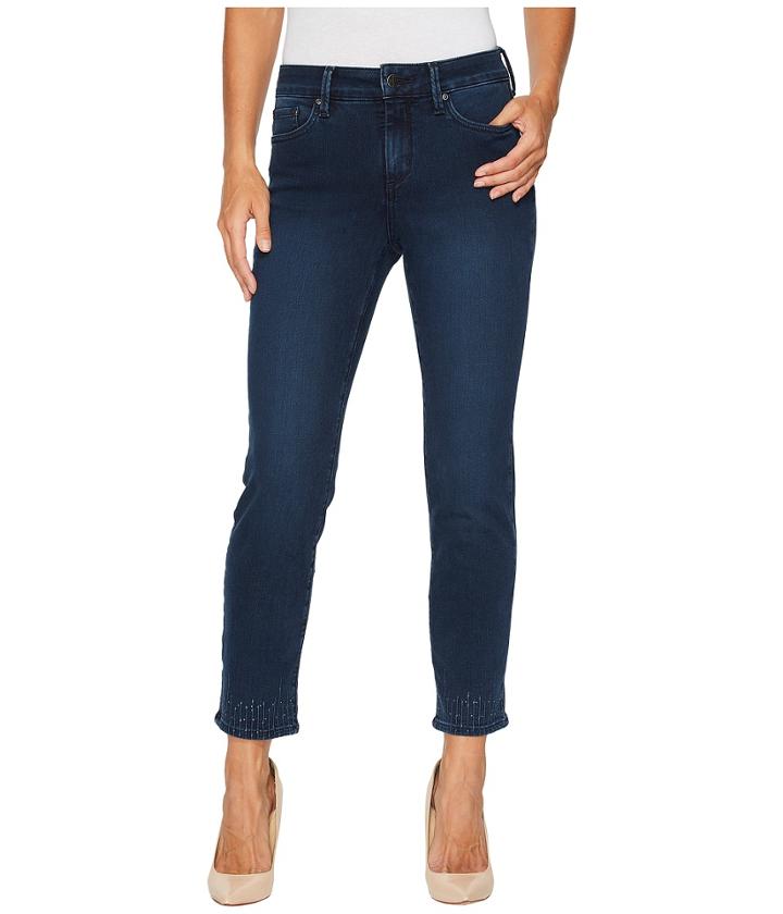 Nydj Sheri Ankle Hem Embroidery In Varick (varick) Women's Jeans