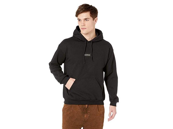 Publish Split Up Graphic Fleece (black) Men's Clothing