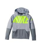 Nike Kids Therma Pullover Training Hoodie (little Kids/big Kids) (wolf Grey/cool Grey) Boy's Sweatshirt