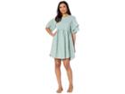 Bobeau Knit/woven Babydoll Dress (sage) Women's Dress