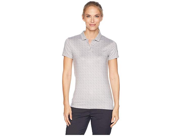 Nike Golf Dry Printed Short Sleeve Polo (atmosphere Grey/gunsmoke/black) Women's Clothing