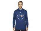 Under Armour Ua Freedom Tech Terry Hoodie (blackout Navy/white/red/white/blue) Men's Sweatshirt