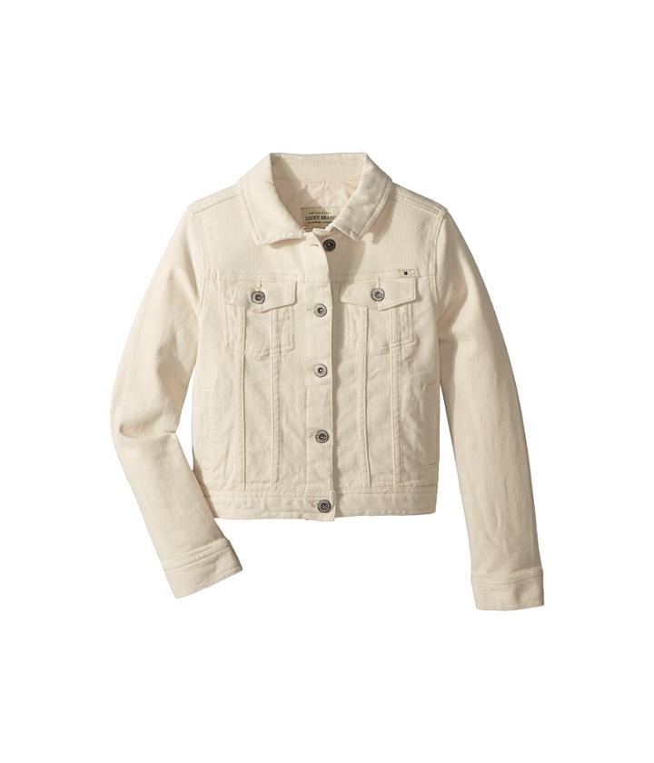 Lucky Brand Kids Brianna Denim Jacket In Natural (big Kids) (natural) Girl's Jacket