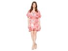 Bb Dakota Kirsten Blossom Printed Wrap Dress (bright Pink) Women's Dress