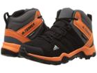 Adidas Outdoor Kids Terrex Ax2r Mid Cp (little Kid/big Kid) (black/black/hi-res Orange) Boys Shoes