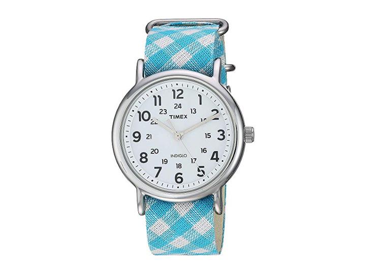 Timex Style Weekender Slip-thru (turquoise/white 3) Watches