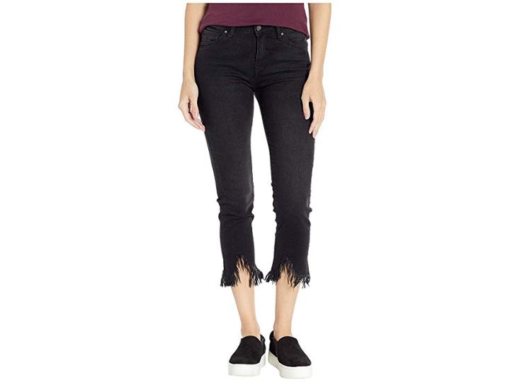 Mavi Jeans Niki Smoke Fringe Straight Crop In Smoke Fringe (smoke Fringe) Women's Jeans