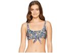 Kenneth Cole Twinning Floral Over The Shoulder Crop Top (multi) Women's Swimwear