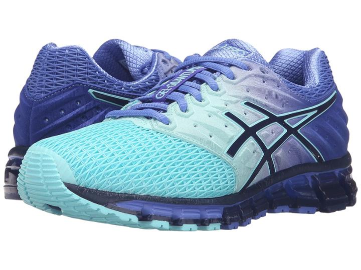 Asics Gel-quantum(r) 180 2 (aruba Blue/blue Print/primrose Purple) Women's Running Shoes