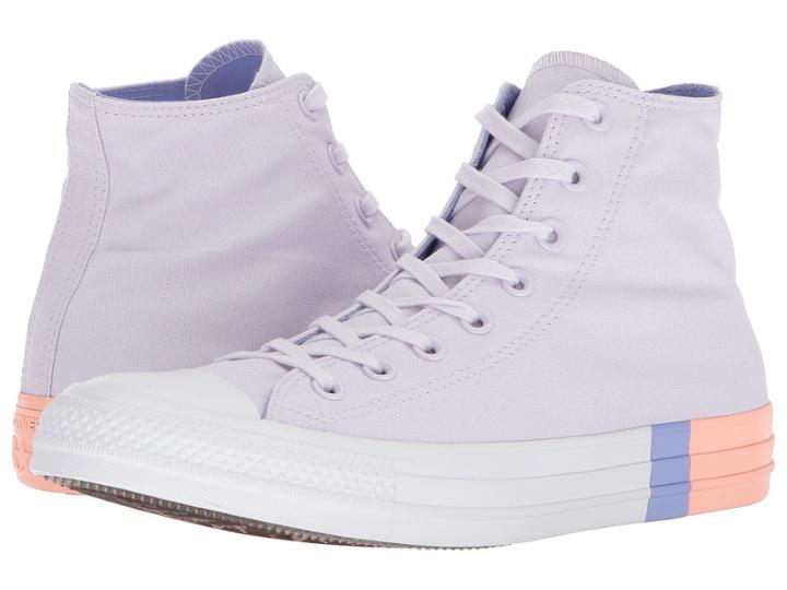 Converse Chuck Taylor(r) All Star Tri Block Midsole Hi (barely Grape/twilight Pulse/pale Coral) Classic Shoes