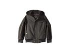 Urban Republic Kids Presley Wool Varsity Jacket W/ Faux Leather Sleeves (little Kids/big Kids) (charcoal) Boy's Coat