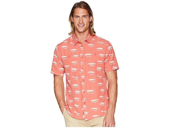 Quiksilver Waterman Wake Lures Technical Shirt (mineral Red) Men's Clothing