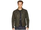 John Varvatos Collection Zip Front Closure Jacket O1703u2 (olive Leaf) Men's Coat