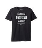 Under Armour Kids Earn Every Yard Short Sleeve Tee (big Kids) (black/reflective/reflective) Boy's T Shirt