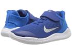 Nike Kids Free Rn 2018 (little Kid) (team Royal/white/photo Blue) Boys Shoes