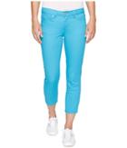 U.s. Polo Assn. Lulu Stretch Twill Capri Pants (surf Blue) Women's Casual Pants
