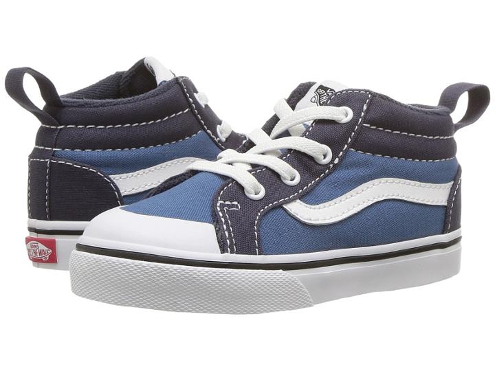 Vans Kids Racer Mid (toddler) (navy/stv Navy) Boys Shoes