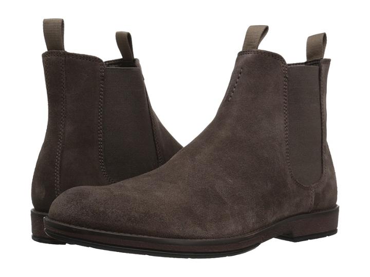 Clarks Hinman Chelsea (dark Taupe Suede) Men's Shoes
