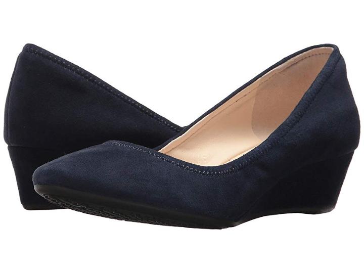 Cole Haan Sadie Wedge 40mm (marine Blue Suede) Women's Wedge Shoes