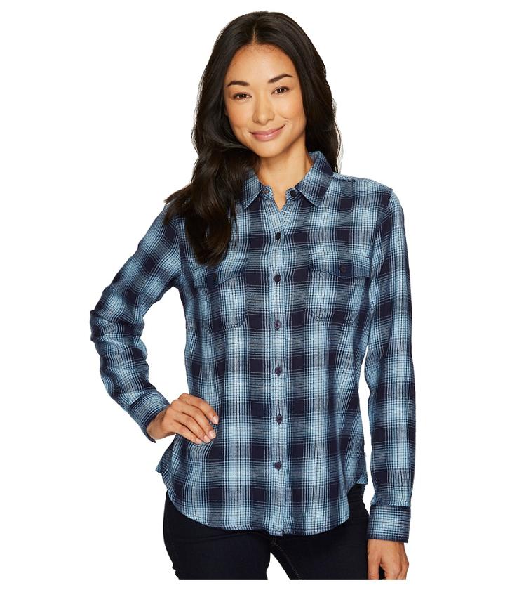 Toad&co Indigo Skye Long Sleeve Shirt (weathered Blue) Women's Clothing