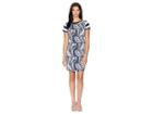 Tommy Bahama Leaf Line T-shirt Dress (ocean Deep) Women's Dress
