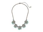 Marchesa Lighter Than Air 16 In Cluster Frontal Round Embellishment Necklace (gold/turquoise Multi) Necklace