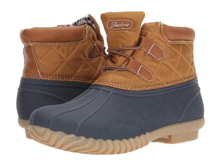 Skechers Hampshire (navy/tan) Women's Lace-up Boots