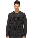 French Connection Fcuk Xmas Knits Sweater (charcoal Melange/black) Men's Sweater