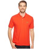 Lacoste L1212 Classic Pique Polo Shirt (corrida) Men's Short Sleeve Knit