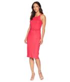 Michael Michael Kors Rib Circle Trim Dress (deep Pink) Women's Dress