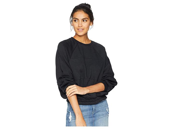 Hurley Dolman Fleece Crew (black) Women's Sweatshirt