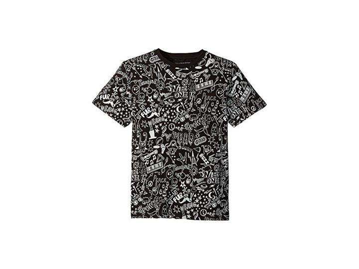 Stella Mccartney Kids Arrow All Over Printed Short Sleeve Tee (toddler/little Kids/big Kids) (black) Boy's T Shirt
