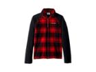 Columbia Kids Glacialtm Iii Fleece Printed 1/2 Zip (little Kids/big Kids) (red Spark Check/black) Boy's Fleece