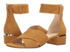 Nine West Yesterday Block Heel Sandal (tumeric Isa Kid Suede) Women's Sandals