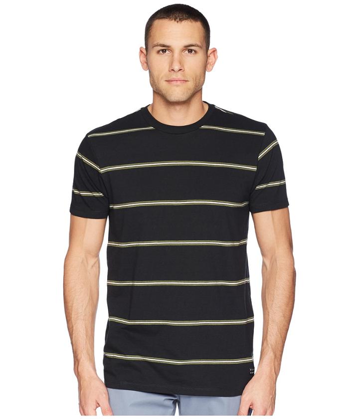 Billabong Die Cut Stripe Short Sleeve Crew (black) Men's Short Sleeve Pullover