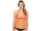 Prana Lahari Tankini Top (neon Orange Sundial) Women's Swimwear