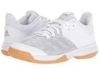 Adidas Kids Ligra 6 Volleyball (little Kid) (white/silver/grey) Kids Shoes