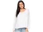 Lucky Brand Cross-back Peasant Top (lucky White) Women's Clothing