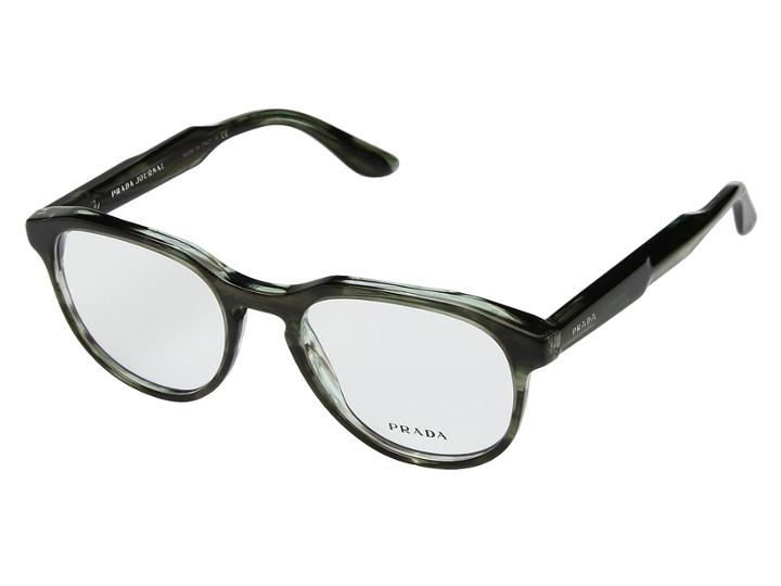 Prada 0pr 18sv (striped Grey Green) Fashion Sunglasses