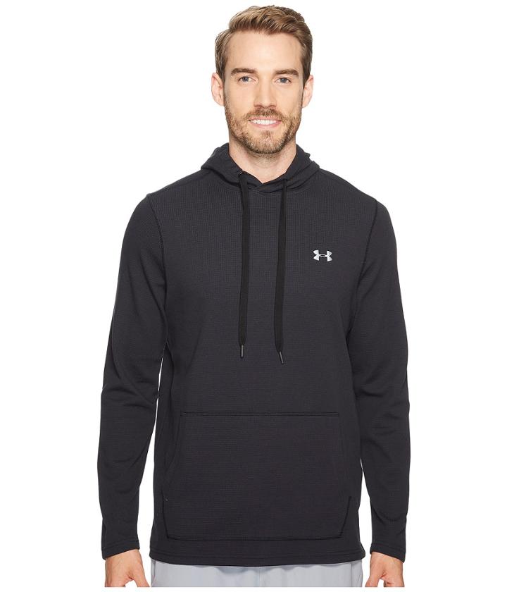 Under Armour Waffle Hoodie (black/steel) Men's Sweatshirt