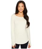 Columbia Place To Place Long Sleeve Shirt (chalk Spacedye) Women's Long Sleeve Pullover